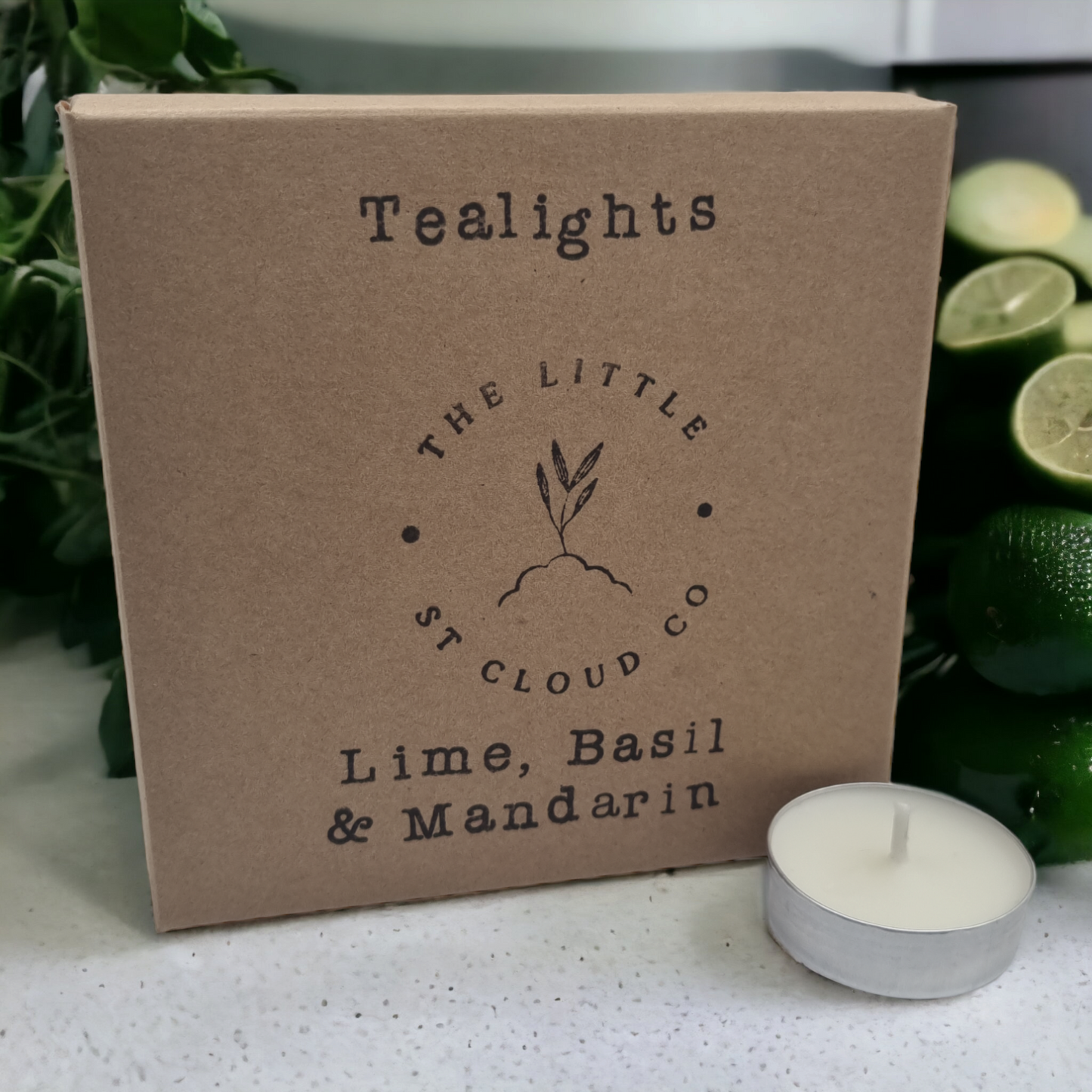 Lime, Basil & Mandarin Tealights