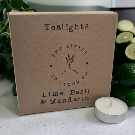 Lime, Basil & Mandarin Tealights