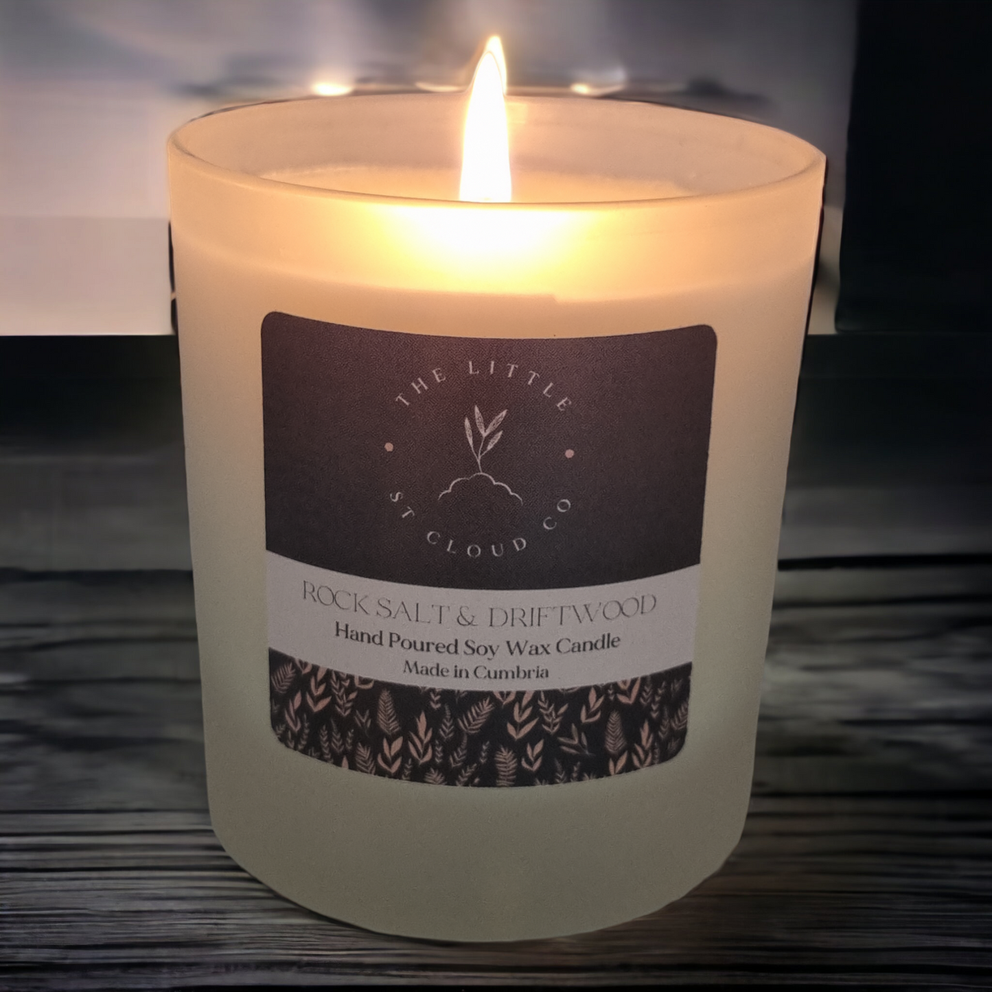 Rock Salt & Driftwood Candle Jar