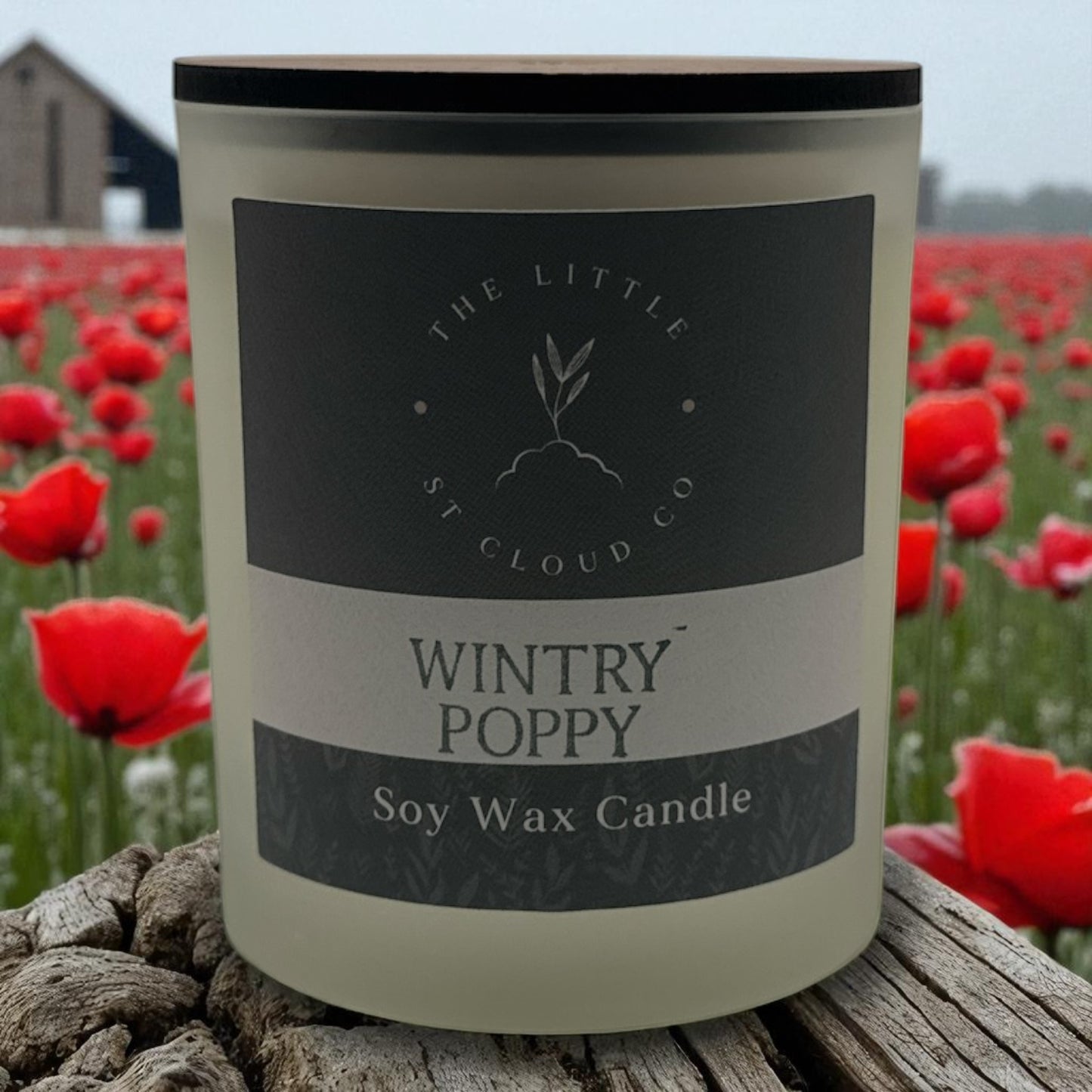 Wintry Poppy Candle Jar