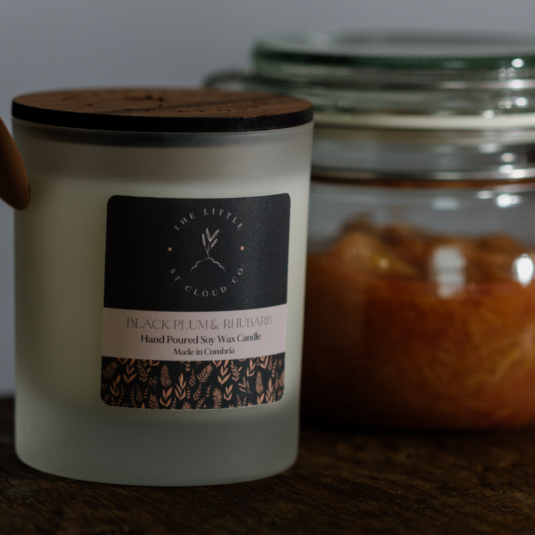 Black Plum & Rhubarb Candle Jar