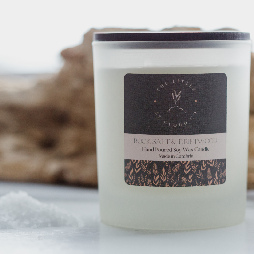 Rock Salt & Driftwood Candle Jar