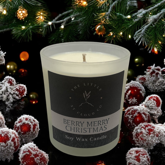 Berry Merry Christmas Candle Jar