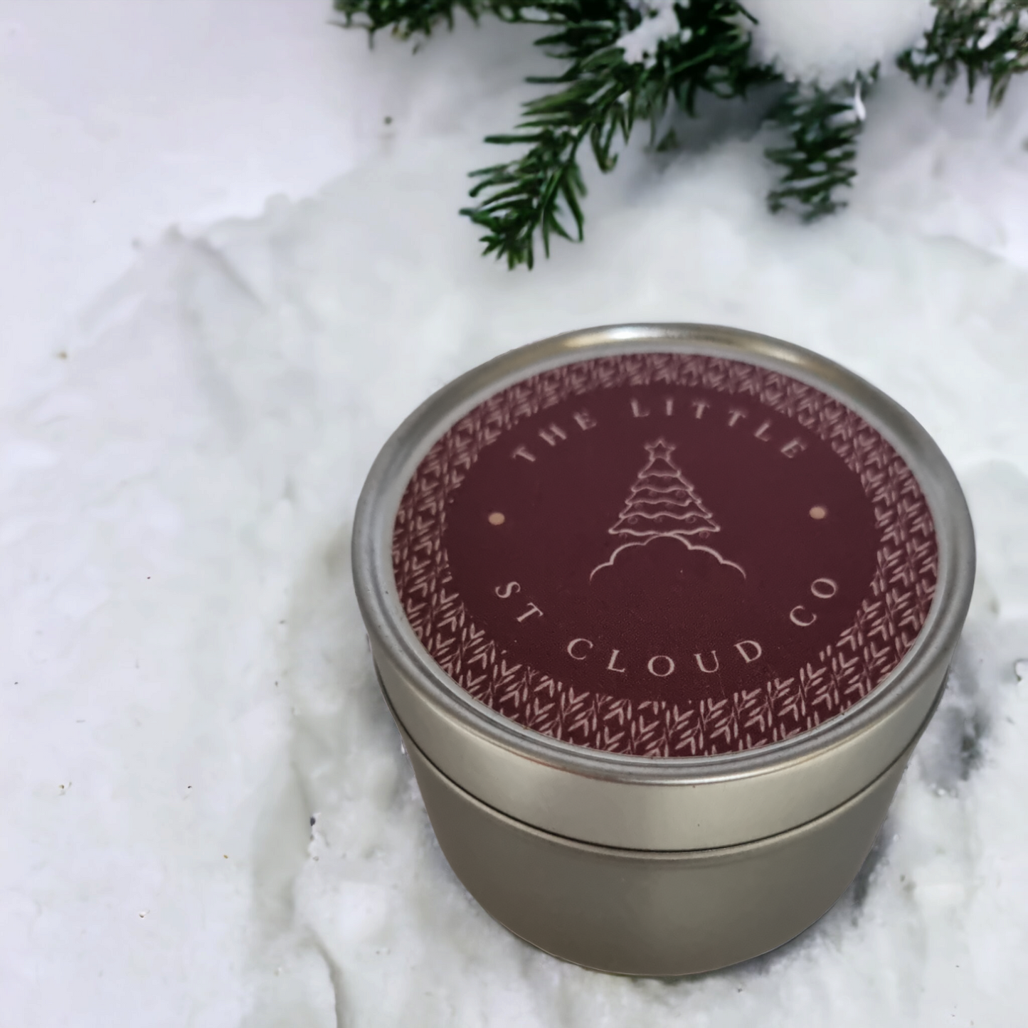 Christmas Tree Candle Tin