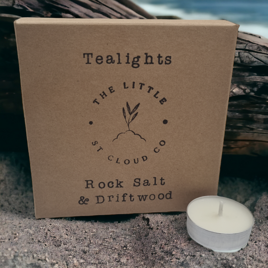 Rock Salt & Driftwood Tealights